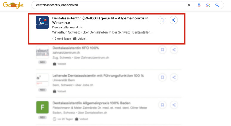 Dentalassistentin Jobs